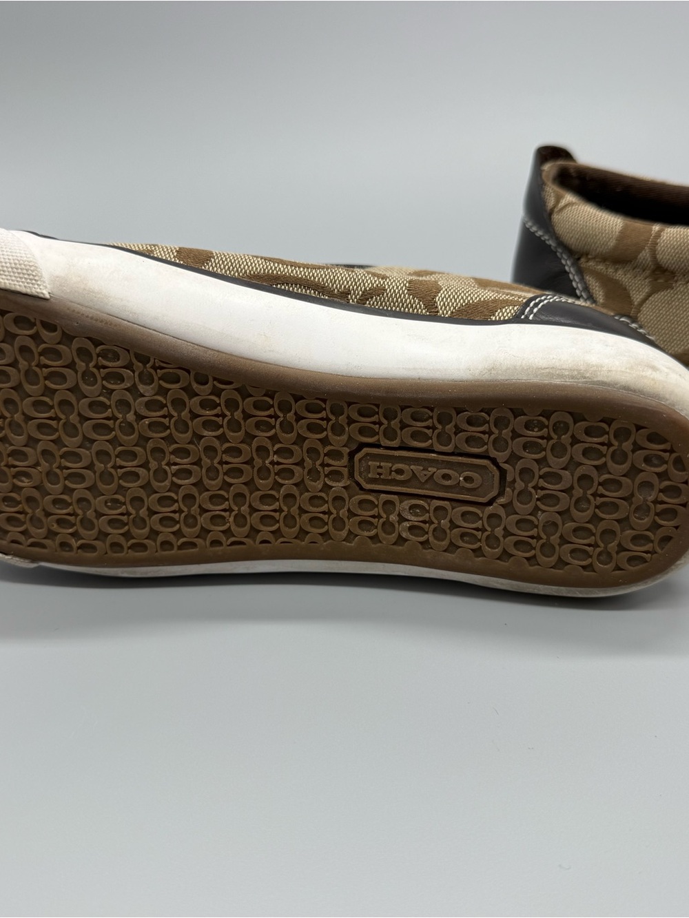 Coach Shoes Womens 6.5 Barrett Signature Sneakers Brown Canvas Low Top Casual - Picture 8 of 10